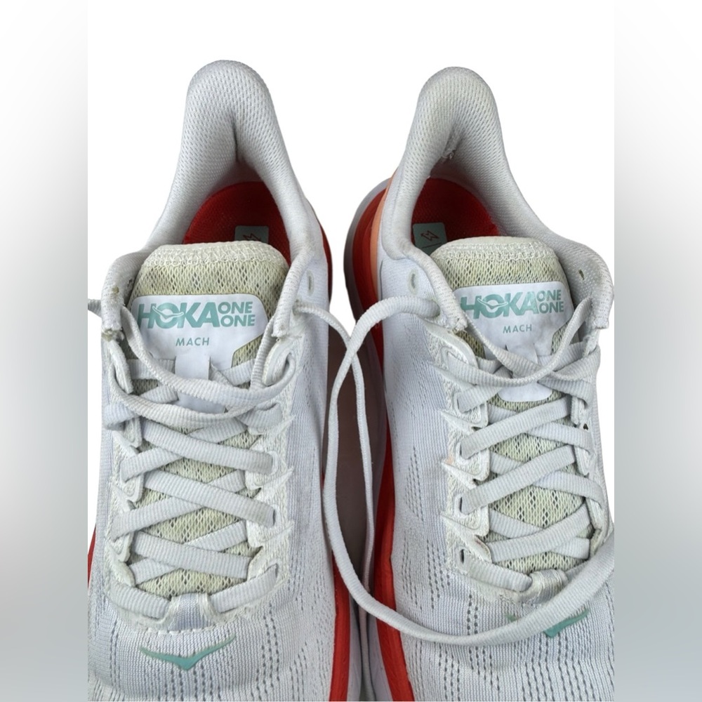 Hoka One One Mach 4 Women’s Size 8 B Running Sneakers Shoes 1113529 White Fiesta - Picture 12 of 15